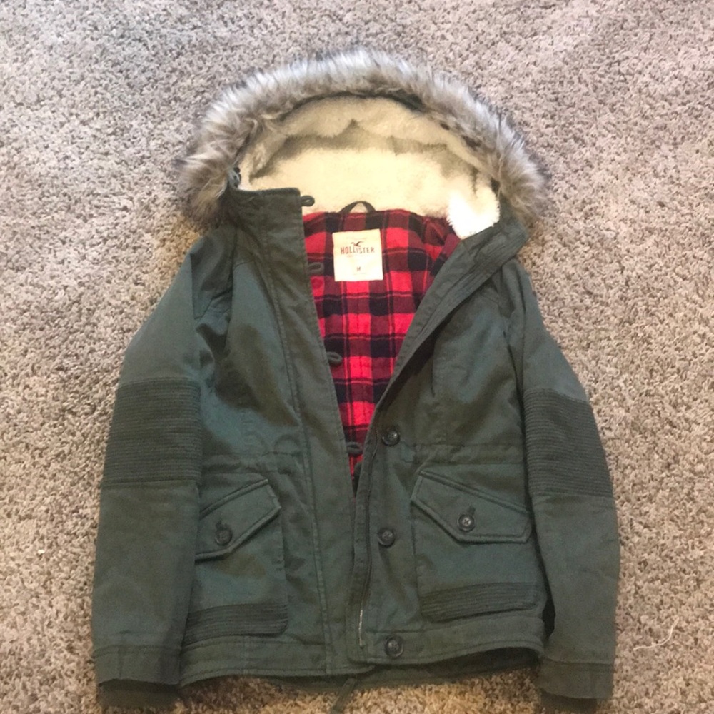 Hollister Olive Green Utility Coat for Winter!